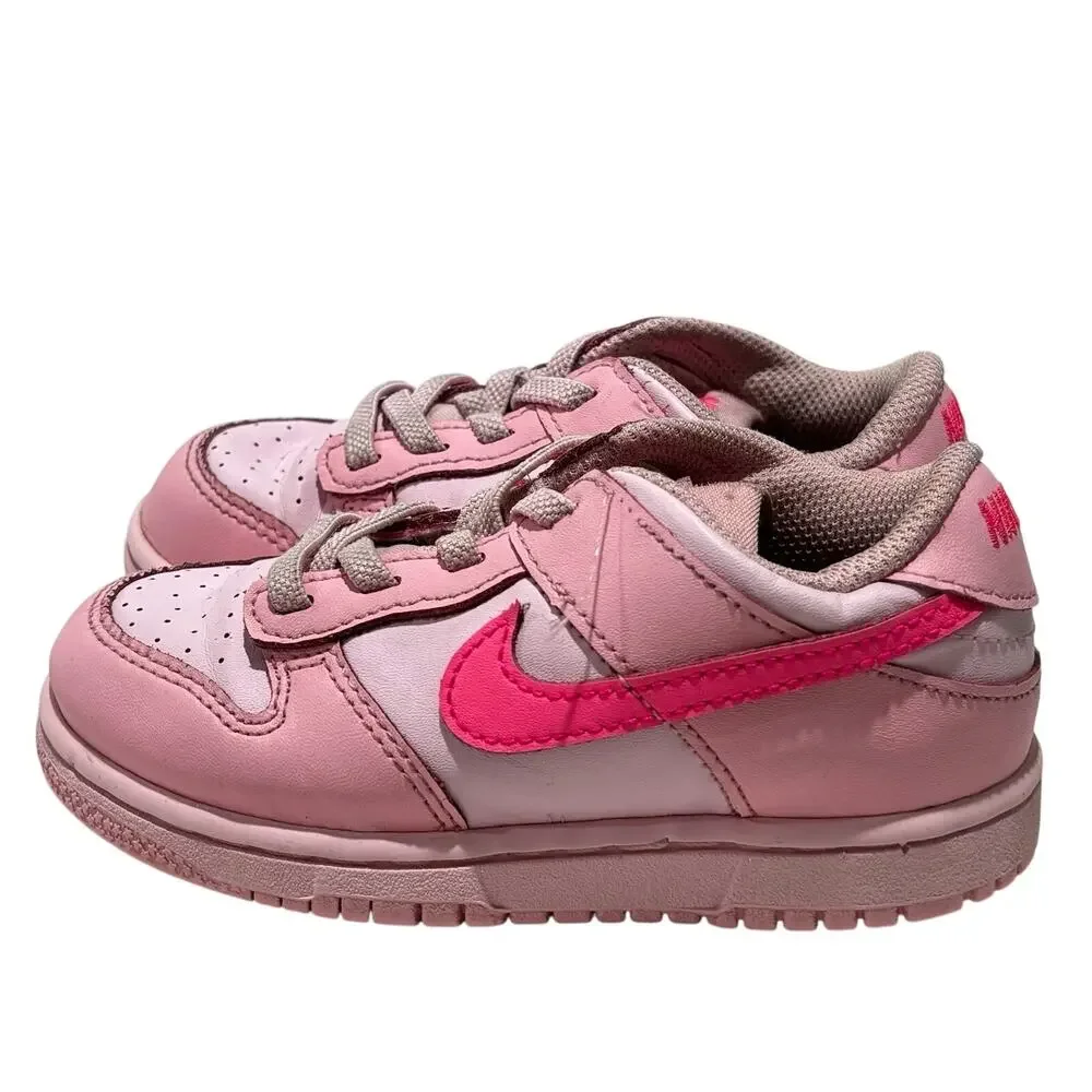 Nike Dunk Low Toddler Sneakers Size 9C Soft Pink Foam Casual Shoes Kids Footwear